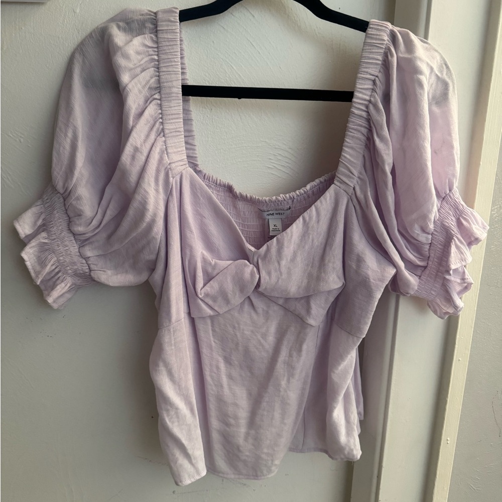 Lavender Puff Sleeve Top Nine West